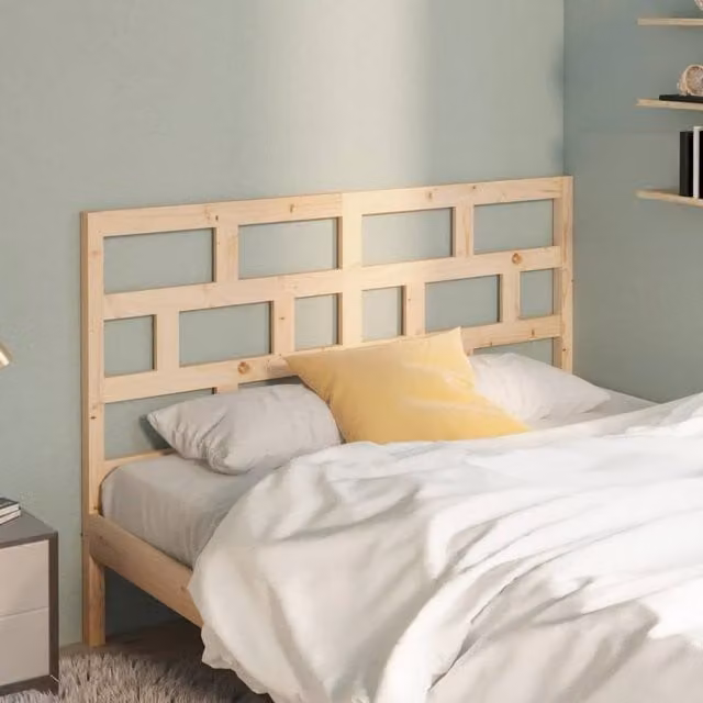 Berkfield Home Beautiful Bed Headboard in Light Brown Solid Pine Wood, W: 166 cm, D: 4 cm, H: 100 cm – 1