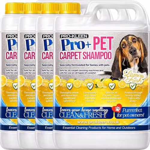 Pro-Kleen Pro+ Carpet Shampoo and Upholstery Cleaning Solution Lemon Fresh 4 x 5L – 1