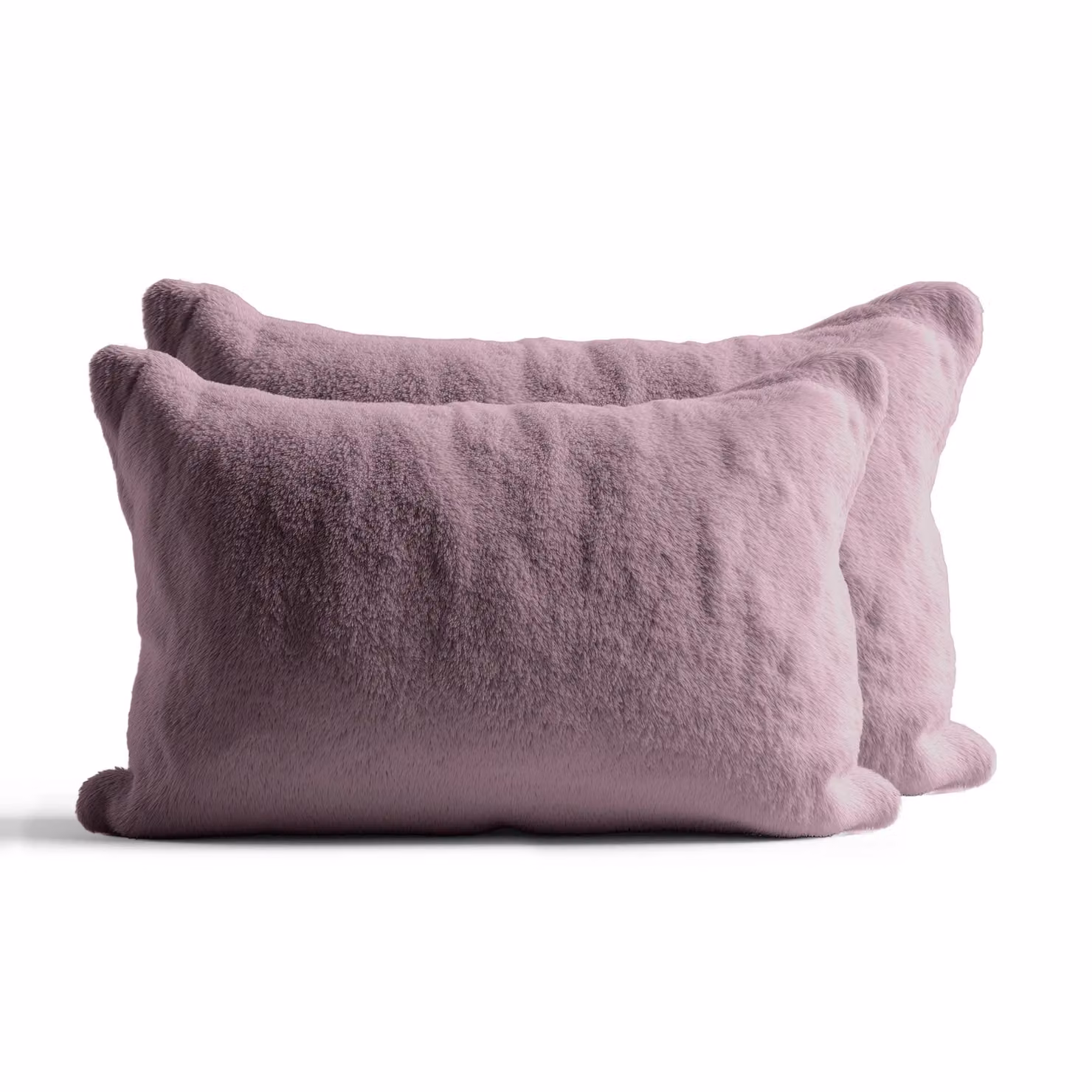 Snug City Pink Teddy Fleece Pillow Case Pair with Envelope Closure, W: 48 cm, H: 74 cm – 2