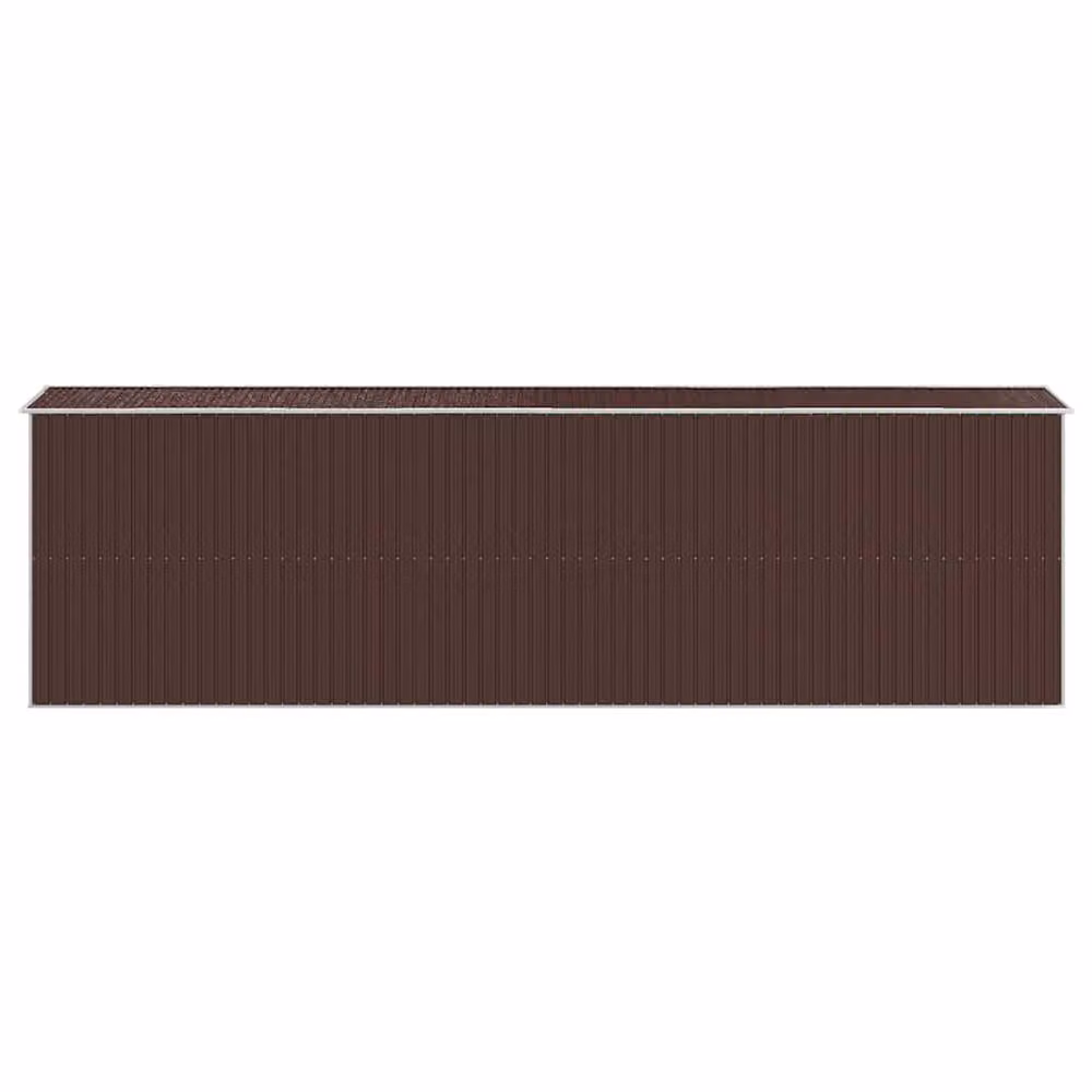 Berkfield Home Garden Shed in Dark Brown, Galvanised Steel, W/D/H: 192 x 689 x 223 cm – 5