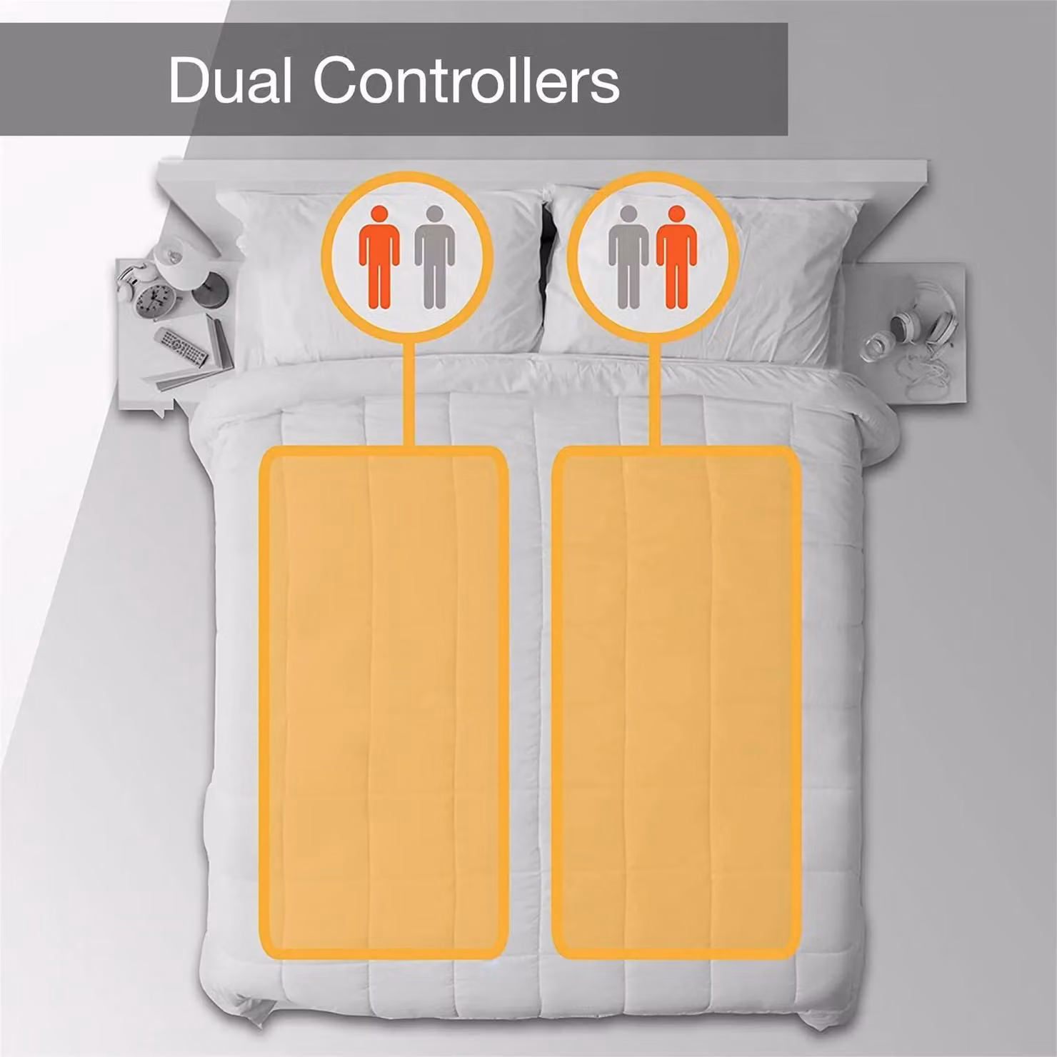 Dreamcatcher Luxury Polyester Fully Fitted Electric Under Blanket in White, Super King – 8