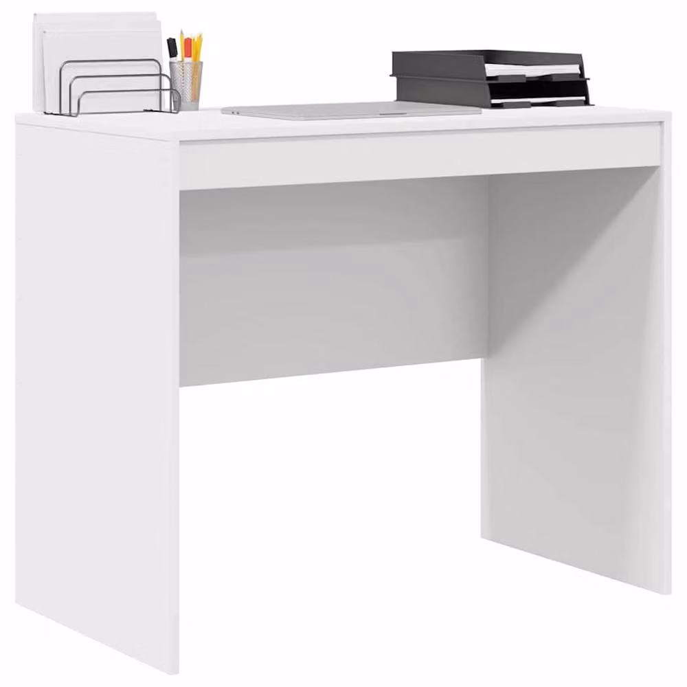 Berkfield Home Modern White Computer Desk in Engineered Wood W/D/H: 90 x 50 x 76 cm – 2