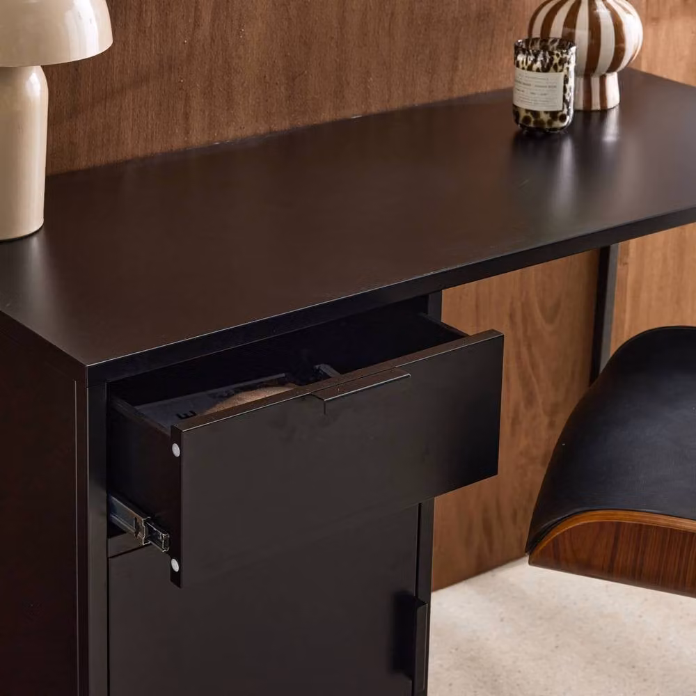sweeek Laminated Steel Childrens Writing Desk with 1 Drawer, Black, W/D/H: 120 x 50 x 75 cm – 3