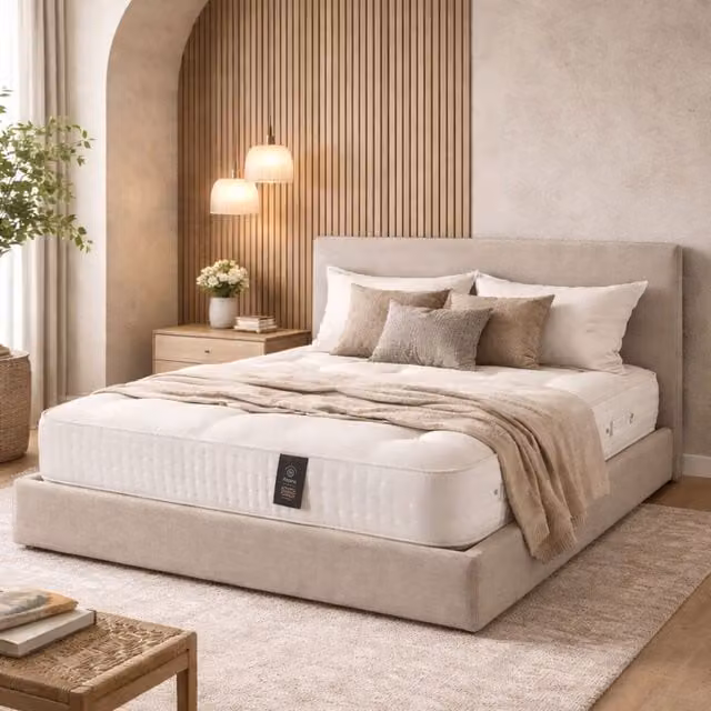 Aspire Luxury 3000 Pocket Cashmere and Wool Mattress, Medium Comfort H3 Pocket Spring Mattress, White