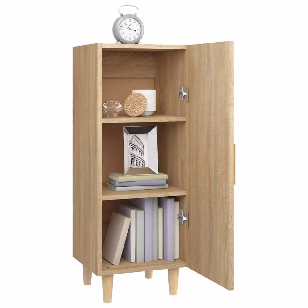 Berkfield Home Sonoma Oak Sideboard in Light Oak, W/D/H: 34.5 x 34.5 x 90 cm – 3