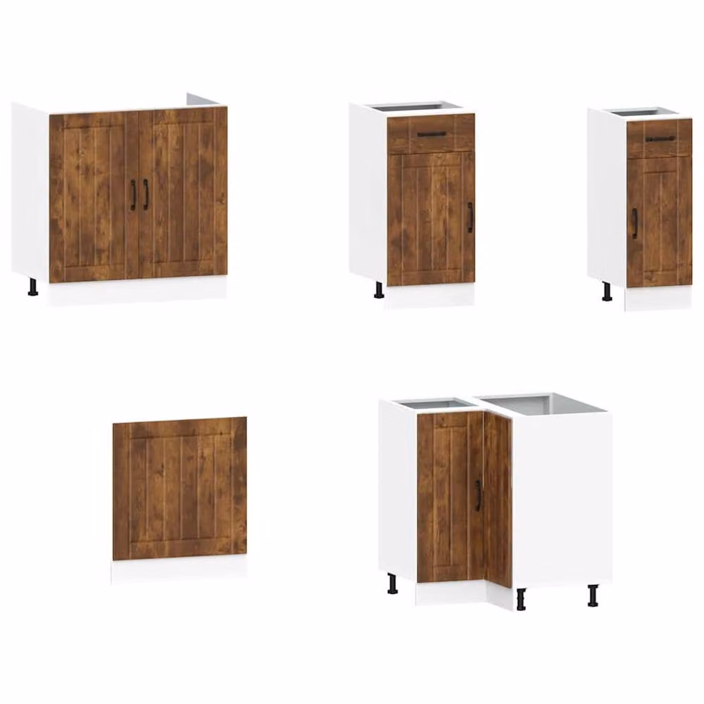 Berkfield Home Kalmar 11 Piece Kitchen Cabinet Set in Smoked Oak Brown Engineered Wood – 3