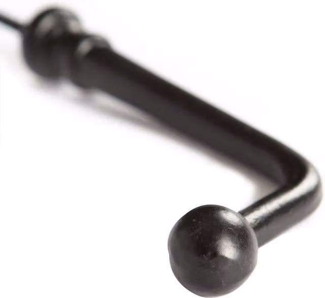Hammer & Tongs Matt Black Iron Screw Hook, Pack of 10, W: 20 mm x H: 60 mm