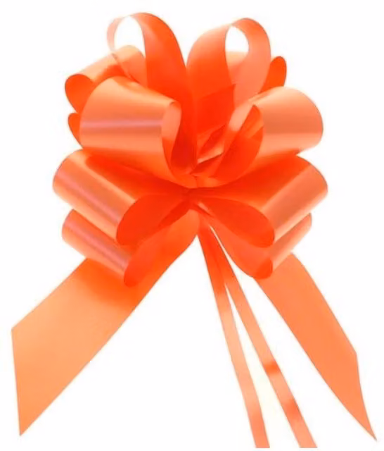 KDMD Orange Plastic Pull Bow 50mm Party Decoration