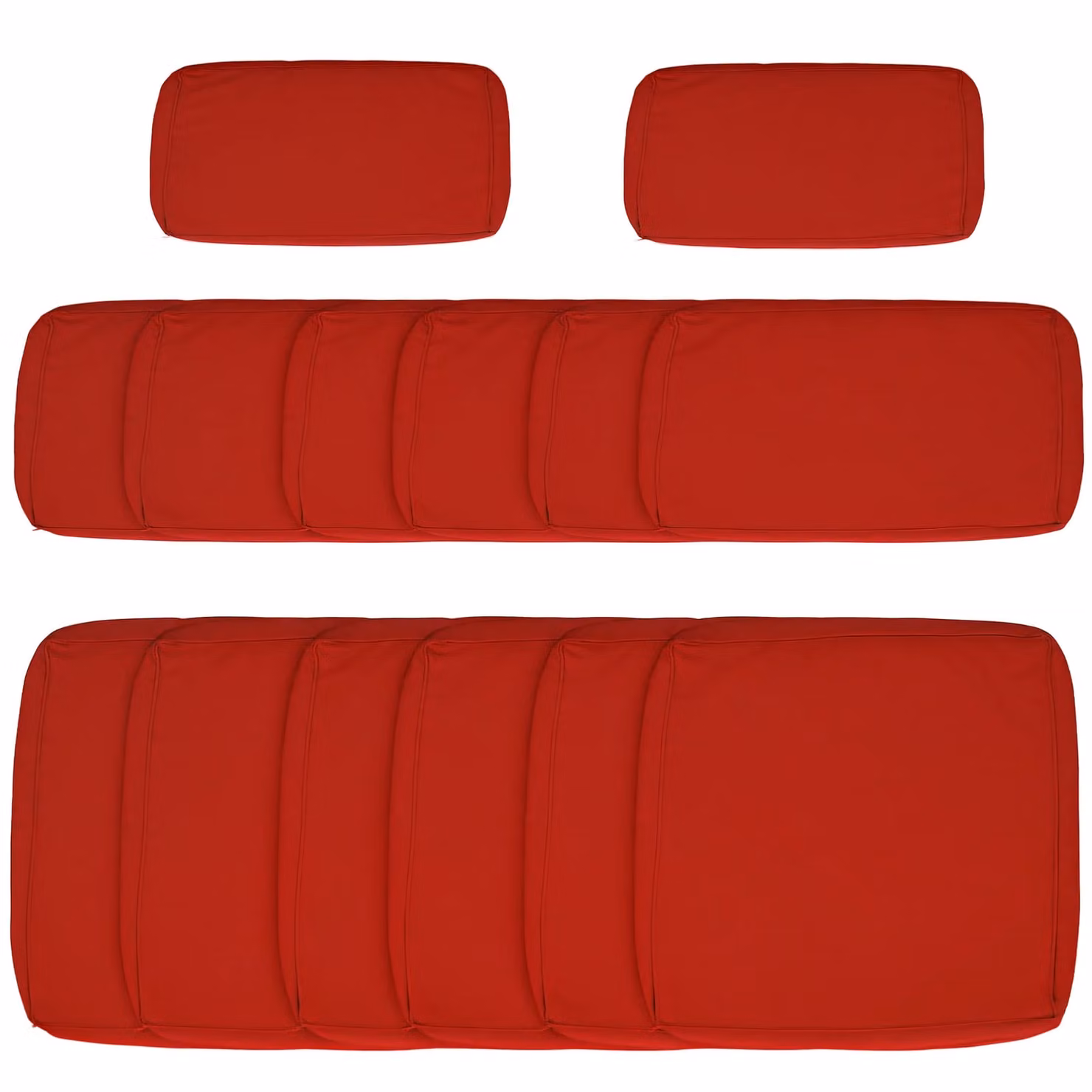 OUTSUNNY Red Polyester Replacement Cover for Garden Rattan Sofa Set – 1