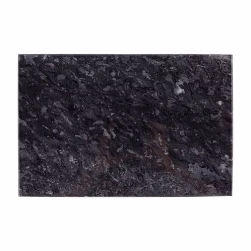 Argon Tableware Black Natural Marble Rectangular Placemats, Pack of 4, W: 30 cm, D: 20 cm – 4