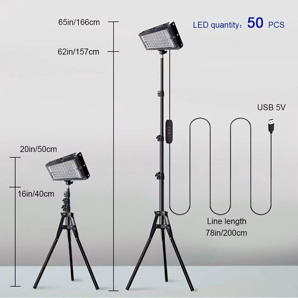 SPETLEK Portable Adjustable LED Tripod Work Floodlight in Black – 2