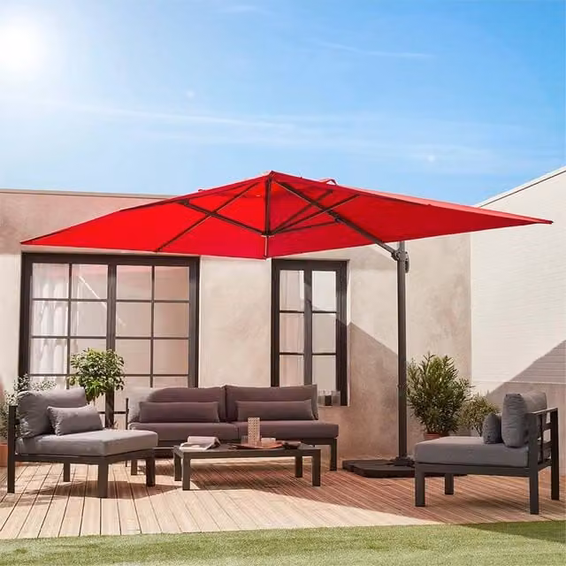 Sweekeek Red Polyester Replacement Canopy for 3x4m Parasols – 1