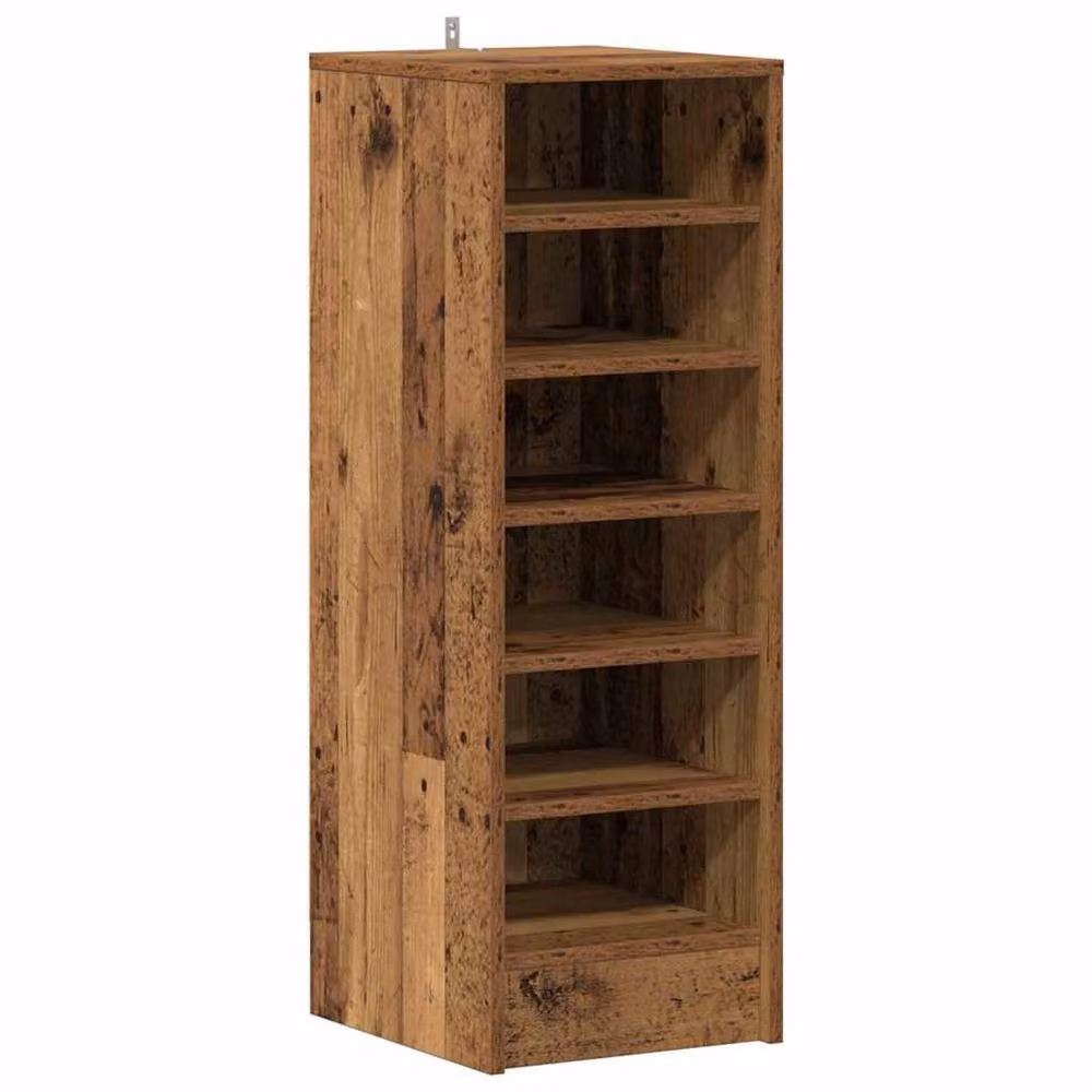 Berkfield Home Shoe Cabinet in Brown Old Wood, W/D/H: 32 x 35 x 92 cm – 3