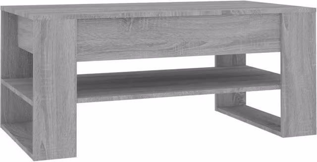 Berkfield Home Modern Grey Coffee Table, W/D/H: 102 x 55 x 45 cm – 1