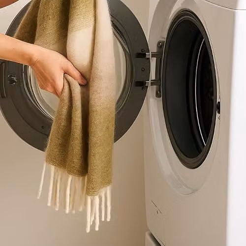 Allure Bath Fashions Ombre Faux Mohair Throw with Fringes, Green and Grey, W/D/H: 130 x 170 cm – 3