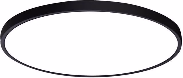 Netlighting Alata Round LED Flush Ceiling Light, Black, Diameter: 40 cm