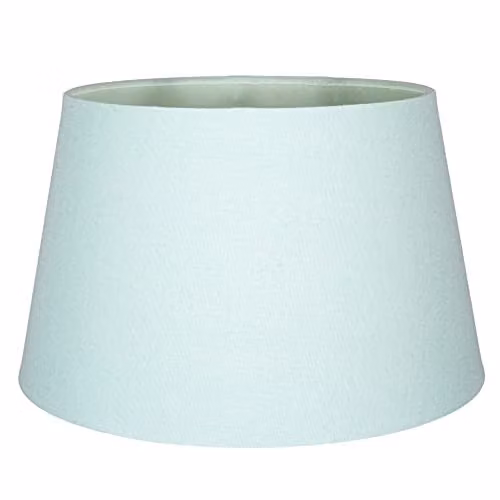 Happy Homewares Traditional Duck Egg Blue Linen Fabric Drum Lampshade, Diameter: 30 cm