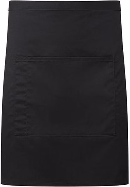 Premier Colours Pocket Denim Mid Length Waist Apron in Black – 1