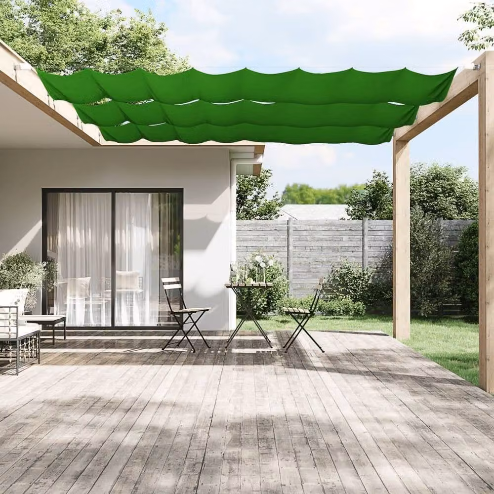 Berkfield Home Vertical Awning in Light Green, W: 60 cm, H: 420 cm, Oxford Polyester Fabric – 2