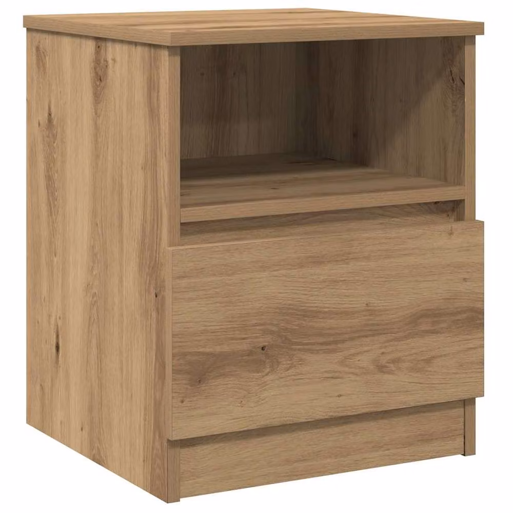 Berkfield Home Classic Bedside Cabinets, 2 Piece Set in Artisan Oak Brown, W/D/H: 40 x 40 x 50 cm – 3