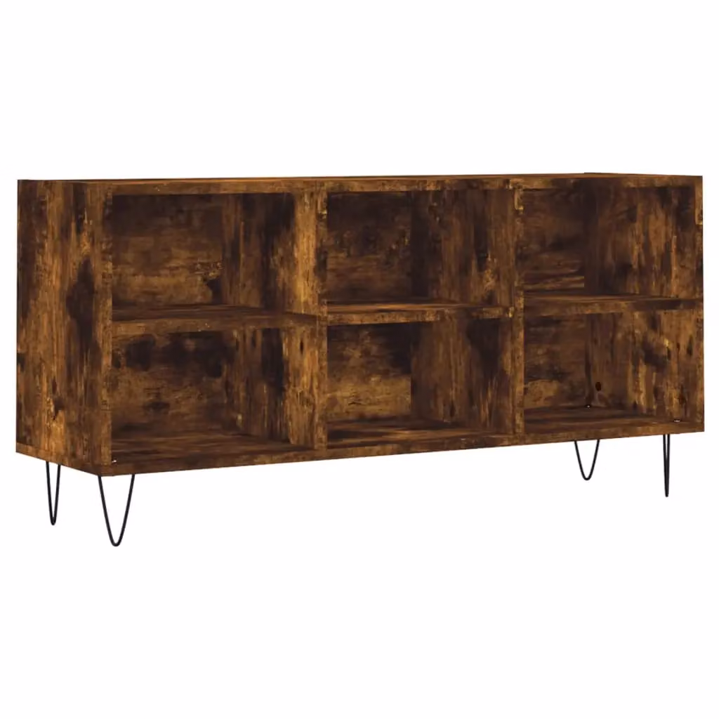 Berkfield Home TV Cabinet in Smoked Oak Brown, W/D/H: 103.5 x 30 x 50 cm – 2