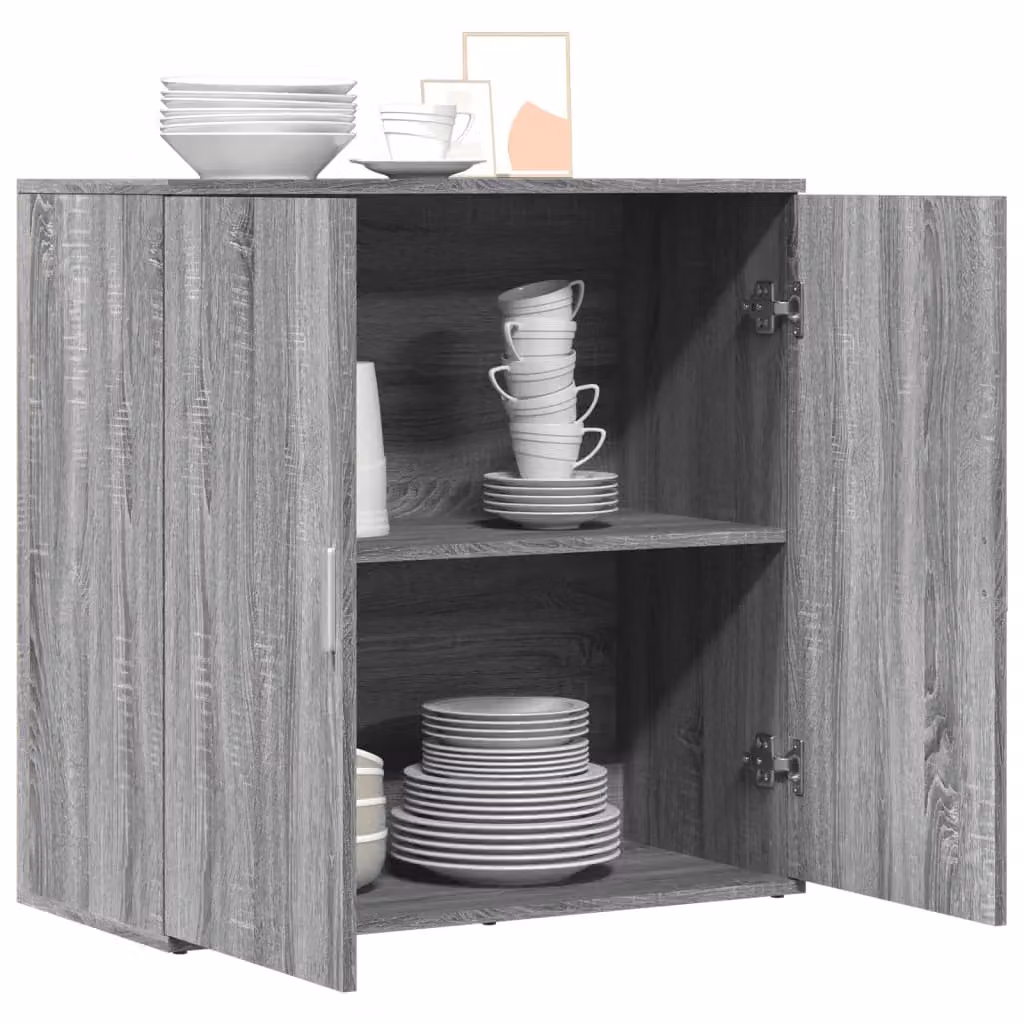 Berkfield Home Grey Sonoma Sideboard in Engineered Wood, W/D/H: 79 x 38 x 80 cm – 2