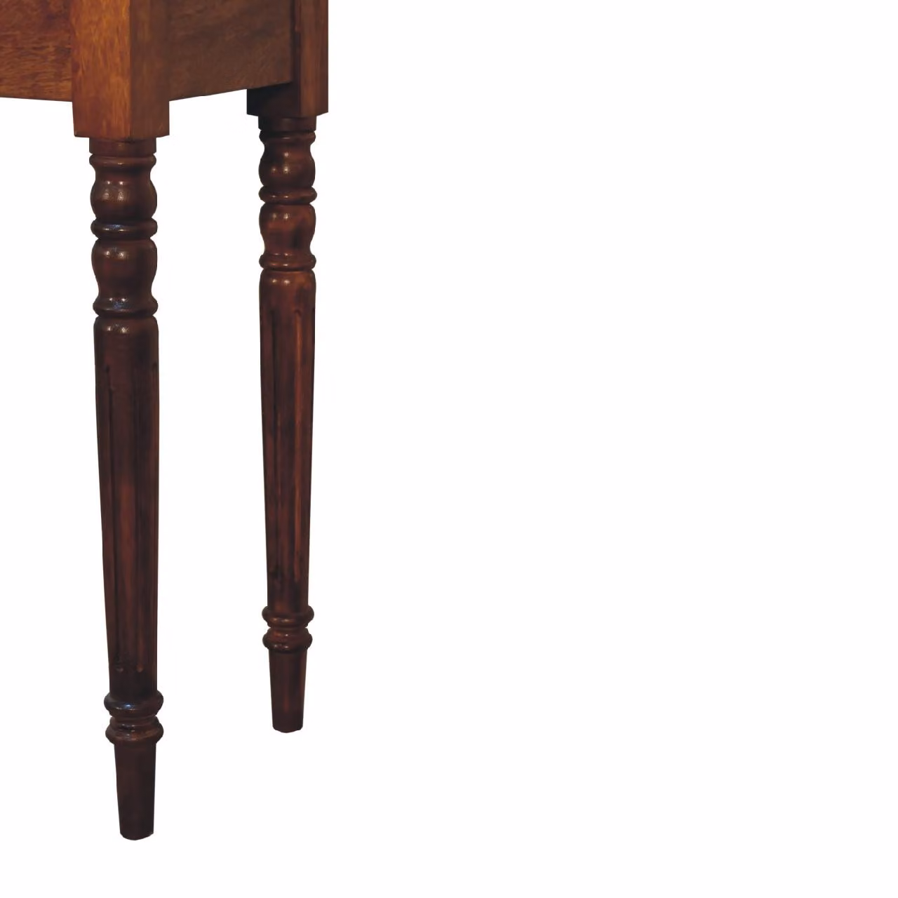 Aosom UK Solid Mango Wood Writing Desk with Drawer, Dark Brown, W/D/H: 60 x 35 x 78 cm – 4