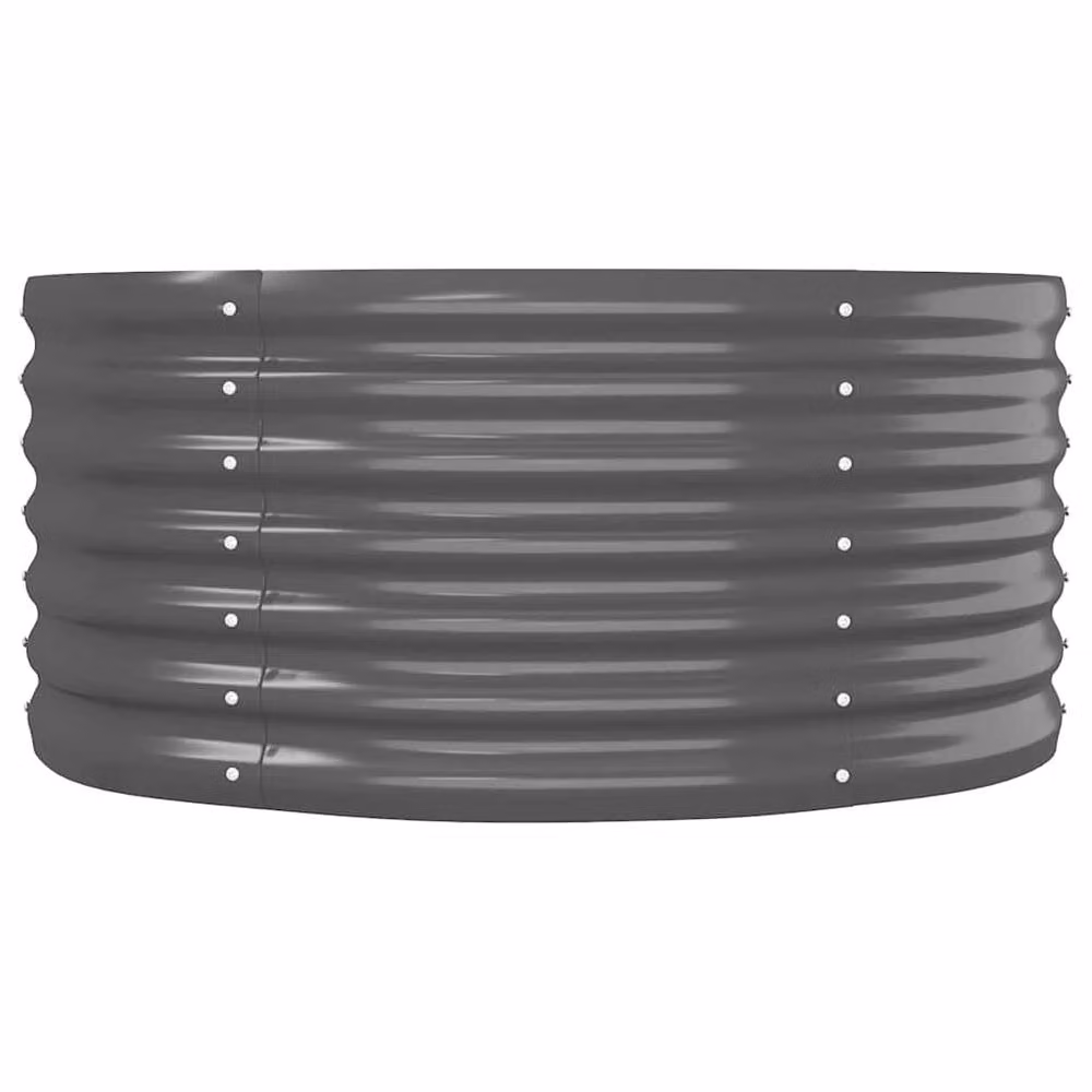 Berkfield Home Garden Powder-coated Steel Raised Bed in Anthracite, W/D/H: 368 x 80 x 36 cm – 4