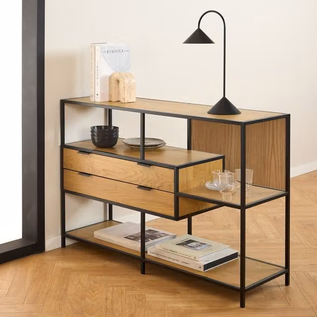 Furniture To Go Seaford Bookshelf in Wild Oak Brown