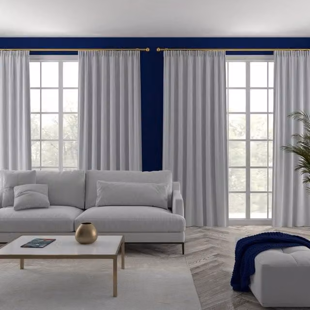 Terrys Willow Made to Measure Nordic Blackout Fabric Panel Curtain in Grey