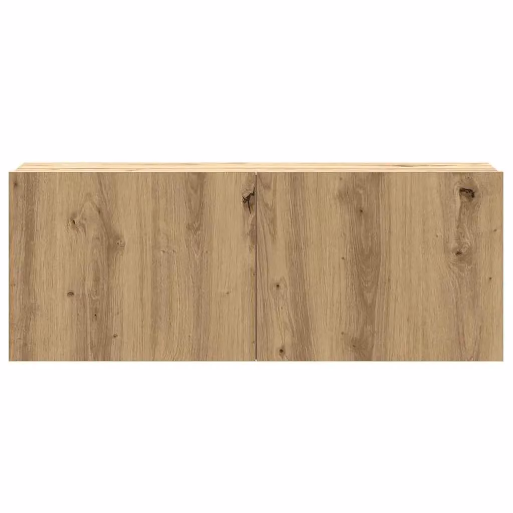 Berkfield Home 3 Piece Wall-mounted TV Cabinet Set in Artisan Oak Brown Engineered Wood – 3