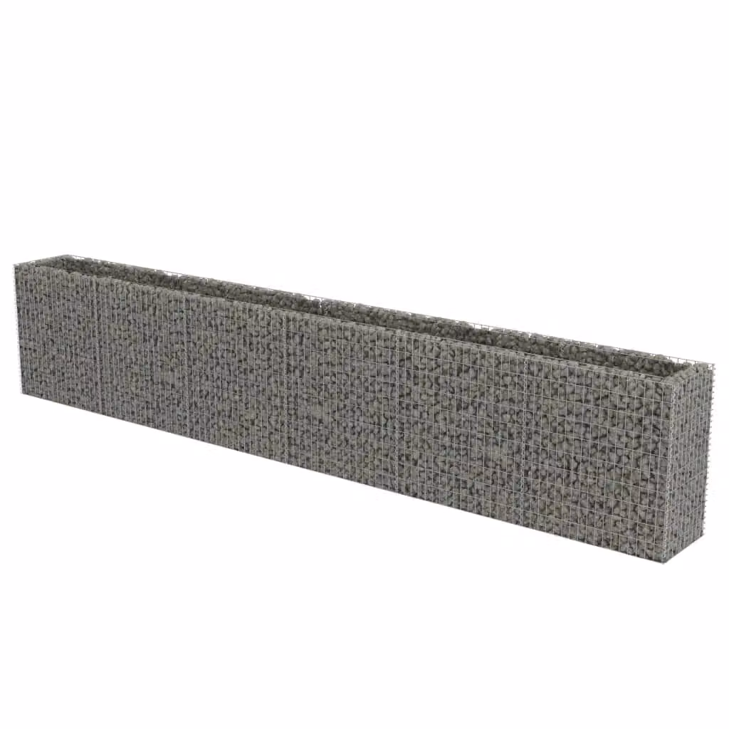 Berkfield Home Silver Galvanised Steel Gabion Raised Bed, W: 540 cm, D: 50 cm, H: 100 cm – 2