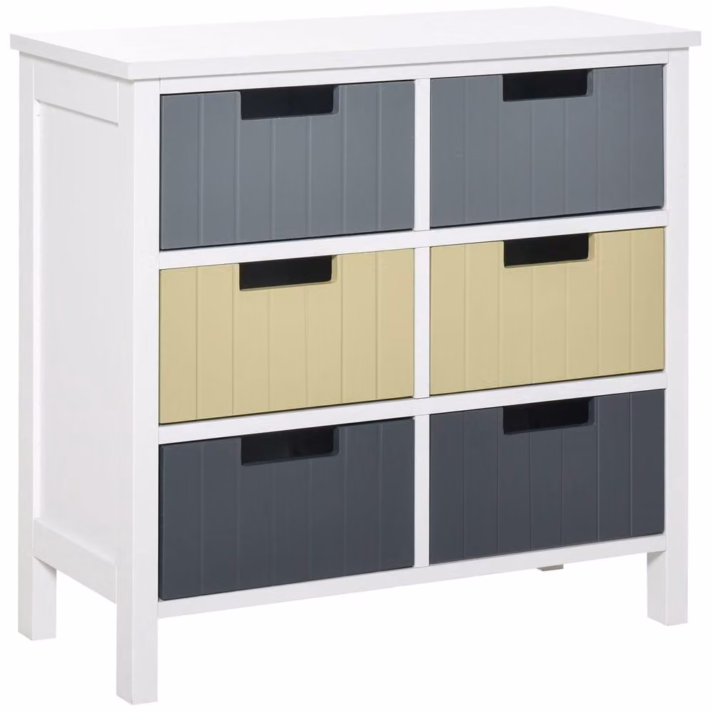 Wyld Haus Nemo Multicolour 6 Drawer MDF Storage Cabinet, W/D/H: 62.0 x 58.0 x 28.0 cm – 2