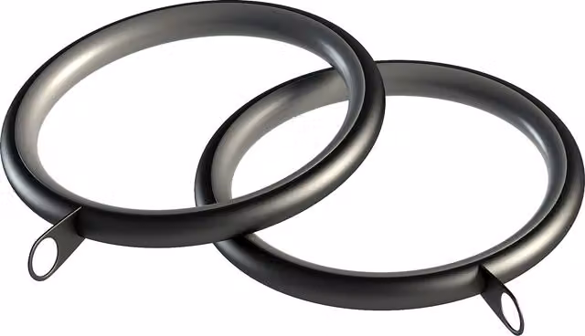 Speedy Products 28mm Black Metal Lined Rings, Pack of 8