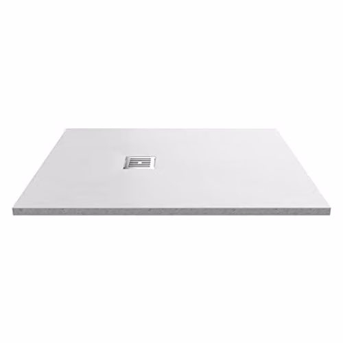nuie NLT61024 Modern Slimline Rectangular Shower Tray, W/D: 1200 x 900 mm, White