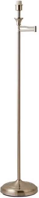 FORGEVIO Modern Swing Arm Floor Lamp in Brushed Chrome Silver