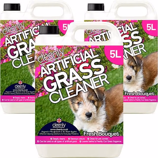 Cleenly Artificial Grass Cleaner in Fresh Bouquet Fragrance, Pink, 15kg