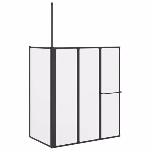 vidaXL Folding Aluminium Shower Screen in White, W: 120 cm, D: 70 cm, H: 137 cm – 1