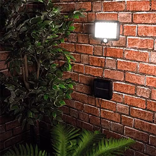 mysmartbuy 600 Lumen Solar Powered Motion Sensor Wall Security Light with 56 LEDs in Black, W/D/H: 13 x 15 x 4 cm – 3