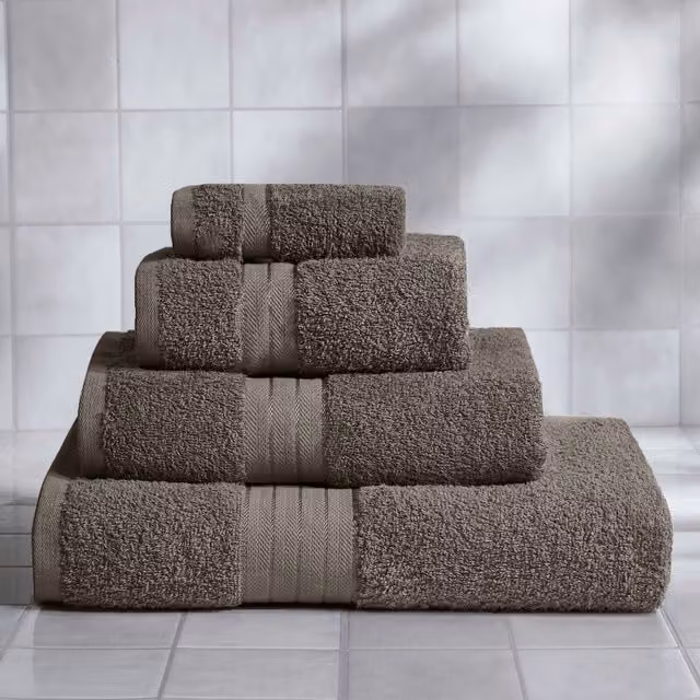 OHS 4 Pack of Grey 100% Cotton Terry Bath Towels, W/H: 70 x 115 cm – 2