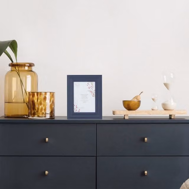 The Port. Co Gallery Vienne Vintage Rectangular Single Tabletop Photo Frame, Blue, W/H: 17.8 x 12.7 cm
