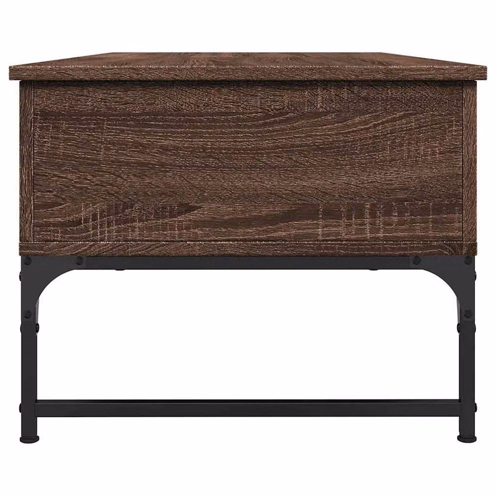 Berkfield Home Decorative Coffee Table in Brown Oak, W/D/H: 100 x 50 x 40 cm – 3
