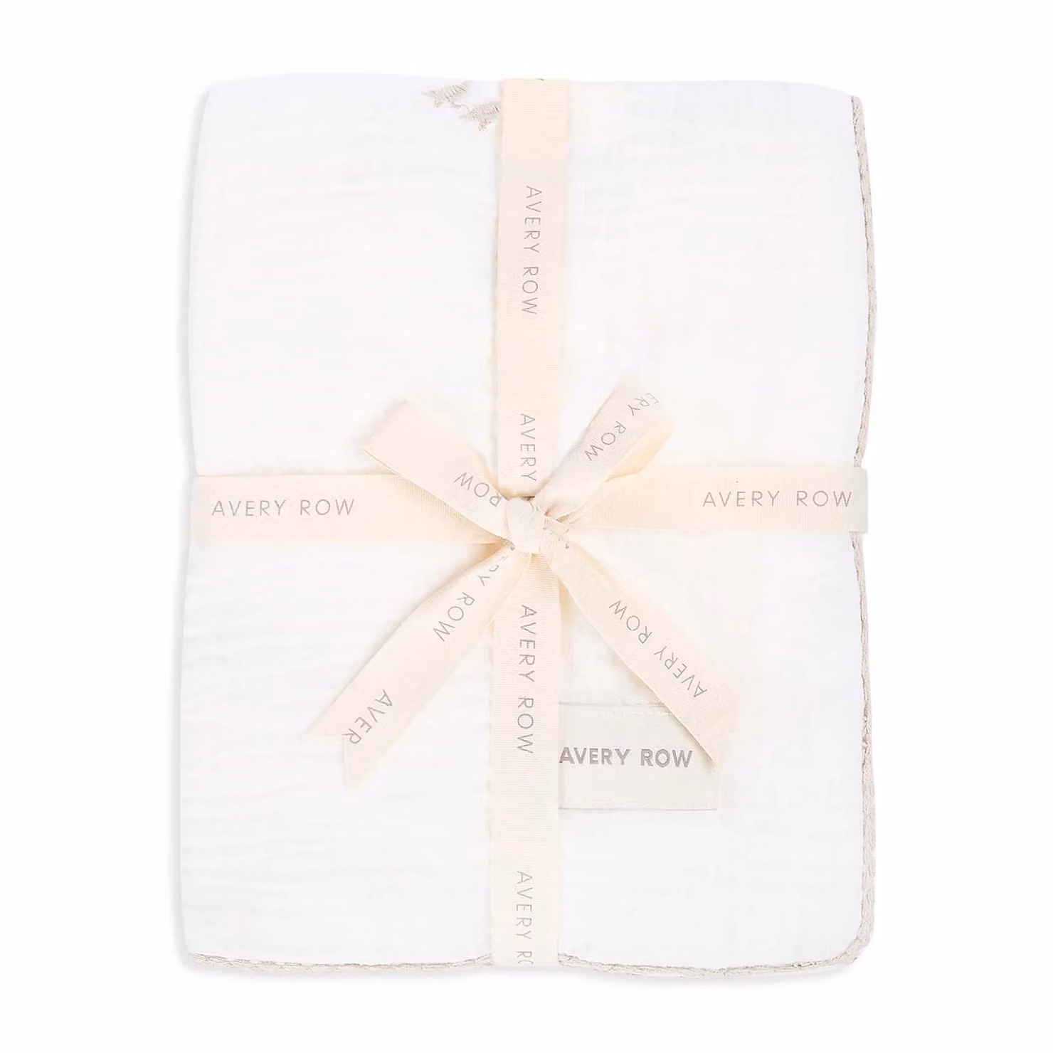 Avery Row Little Farm Embroidered Organic Cotton Muslin Blanket in White, W/D: 110 x 80 cm – 2