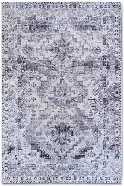 Villeroy & Boch Domenique Grey Indoor Outdoor Flatweave Rug, W: 200 cm, D: 280 cm