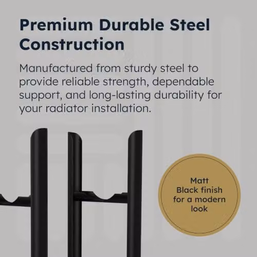 UK Radiators Matt Black Steel Freestanding 3 Column Radiator Feet – 5