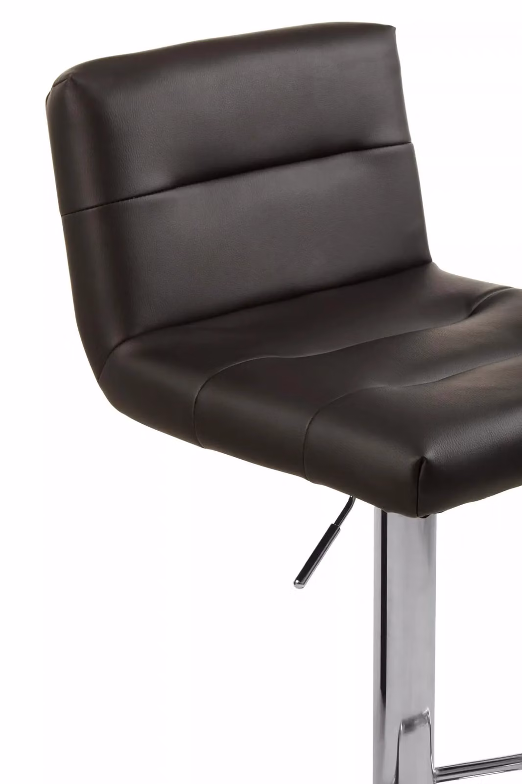Orsina Adjustable Height Bar Stool with Chrome Base in Black – 3