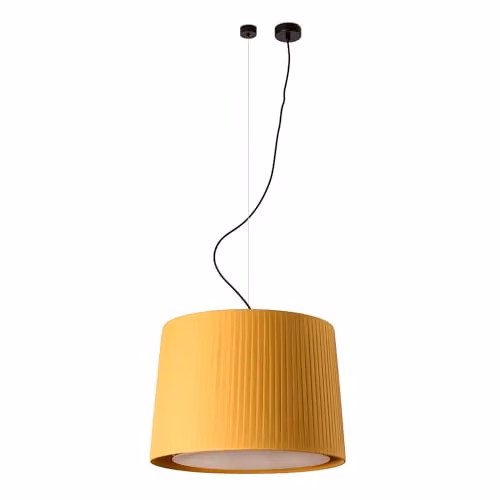 Faro Barcelona Samba Black and Yellow Taped Cylinder Pendant Light