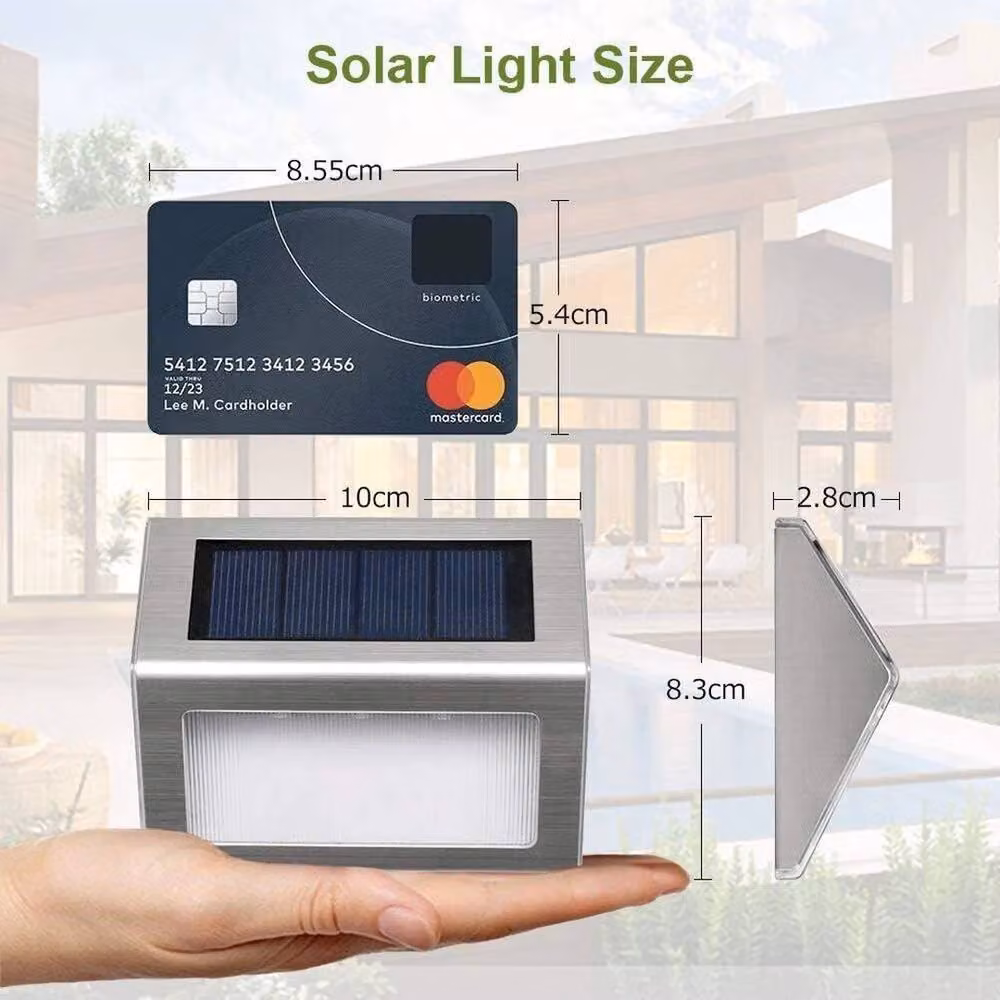 Kelvenix 6-Piece Super Bright Solar Powered LED Garden Step Lights in Silver – 2