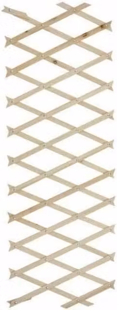 FLAVORA Expanding Wooden Garden Trellis for Climbing Plants in Natural Wood, W/D/H: 182.88 x 30.48 x 30.48 cm – 1