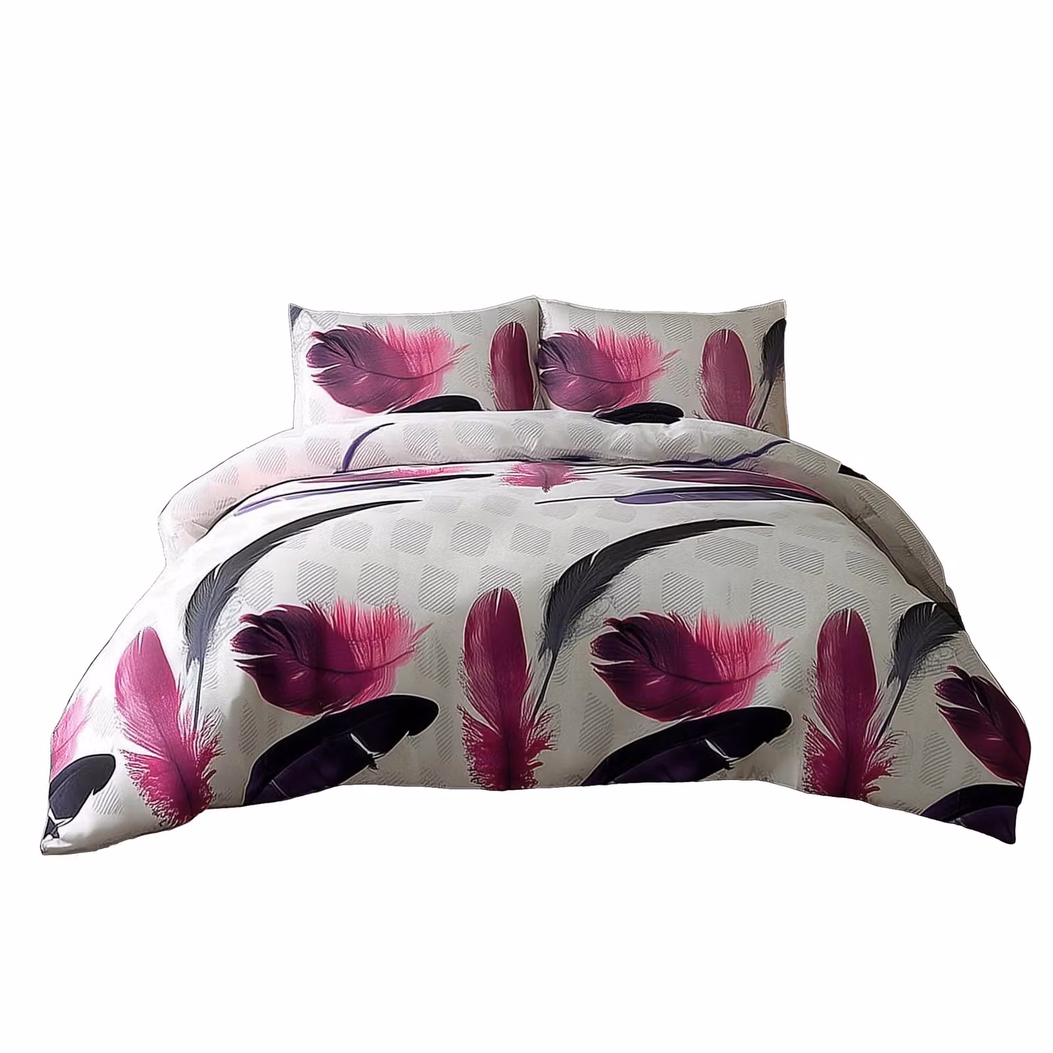 Home Sweet Home UK Single Polycotton Duvet Cover and Pillowcase Set with White Floral Leaf Print, W: 135 cm, L: 200 cm – 2